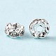 Brass Rhinestone Spacer Beads X-RB-A014-L6mm-01S
