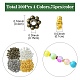 Perline distanziatrici margherite in lega di stile tibetano 300 pz 4 colori FIND-YW0004-32-2