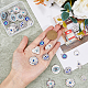 DICOSMETIC 32Pcs 8 Styles Evil Eye Charms Flat Round Eye Charms Rhinestone Hand Charms Evil Eye Tree Charms Alloy Enamel Heart Charms for DIY Jewelry Making Valentine's Day PALLOY-DC0001-24-3