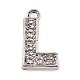 Alloy Rhinestone Letter Charms RB-A052-L01-1