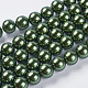 Chapelets de perles en verre nacré HY14mm68-1