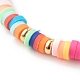 Polymer-Ton-Heishi-Perlen-Stretch-Armband-Sets für den Valentinstag BJEW-JB06298-01-7