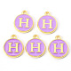 Golden Plated Alloy Enamel Charms X-ENAM-S118-10H-2