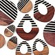 10Pcs 5 Style Resin & Walnut Wood Pendants RESI-LS0001-20-4
