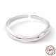 925 anello per polsino in argento sterling placcato rodio per ragazze e donne RJEW-C003-03P-1