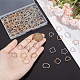 UNICRAFTALE 160Pcs 4 Styles Iron Linking Rings Textured Open Jump Rings 12-18 mm Heart Teardrop Square Star Rings Jump Rings for Jewelry Making DIY Craft Earring Bracelet Making Findings IFIN-UN0001-07-2