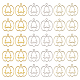 Chgcraft 30 個 3 色秋メッキ合金オープンバックベゼルペンダント  笑顔のカボチャチャーム  UVレジンDIY用  エポキシ樹脂  プレスジュエリー  ミックスカラー  34x31.5x3mm  穴：3mm  10個/カラー FIND-CA0007-79-1