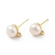 Accessoires de boucles d'oreilles en perles naturelles KK-B059-33G-1