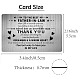 Rechteck 201 kundenspezifische leere Thermotransfer-Geldbörsenkarte aus Edelstahl DIY-WH0252-016-2