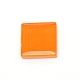 クリアガラスカボション  モザイクタイル  家の装飾やdiyの工芸品  正方形  オレンジ  20x20x4mm  226個/ 907g GLAA-WH0018-90K-1
