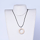 Ожерелья с подвесками из рафии NJEW-JN02358-04-4