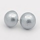 Dôme acrylique mat perle boucles d'oreille EJEW-N0019-02D-21mm-1