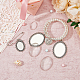 SUPERFINDINGS 2 Styles 2Pcs Bouquet Charms for Wedding Oval Blank Brooches Pins Imitation Pearl Wedding Bouquet Picture Frame Alloy Sweater Shawl Clip Wedding Photo Charms for Bridal Engagement BJEW-FH0001-01B-5