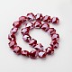Electroplate Opaque Solid Color Glass Beads Strands EGLA-M021-04-2