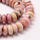 Fili di perline opaline rosa naturale rondelle G-K071-03A-3