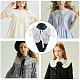 GORGECRAFT 1 Box Halloween Christmas Detachable Embroidery Collar Mini Cape Dickey False Collars White Hollow Out Flower Capes Decorative Applique Neckline Shirt Lapel with Rope for Women Dress Blouse DIY-GF0007-73-5