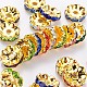 Brass Rhinestone Spacer Beads RB-A014-L10mm-G-NF-1