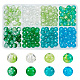Arricraft 200 pz 8 fili di perle di vetro craquelé verniciate a spruzzo in 8 colori CCG-AR0001-05-1