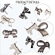 GORGECRAFT 16 Sets 4 Styles Removable Shoe Buckles Metal Bowknot Purse Decoration Clasp Black White Zinc Alloy Buckle Clips with Gasket for Shoes Bags Clothing Wedding Sewing Crafts Accessories FIND-GF0004-48-6