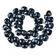 Chapelets de perles en verre opaque de couleur unie GLAA-N045-001-2