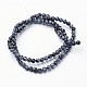 Natural Snowflake Obsidian Beads Strands X-GSR4mmC009-3