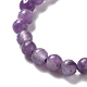 Fili di perle di pietra mica naturale di lepidolite / viola G-B029-B03-01-3