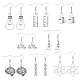 Anattasoul 8 paires 8 boucles d'oreilles pendantes en alliage thème médecine pour femmes EJEW-AN0003-57-1