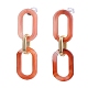 Acrylic & Aluminum Cable Chains Dangle Stud Earrings EJEW-JE04236-M-2