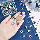 Unicraftale 60 pz 2 colori malocchio connettori charms blu resina eye link charms con 304 doppi anelli in acciaio inossidabile pendenti con connettore da 13.5mm pendenti per orecchini pendenti per bracciale per la creazione di gioielli FIND-UN0001-59-4