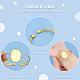 Kit de fabrication de bracelet ouvert unicraftale avec dôme blanc ovale DIY-UN0004-50-5