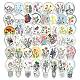 Light Bulb with Flower Pattern Self-Adhesive Picture Stickers X-DIY-P069-01-2