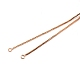 真鍮のスライダーのブレスレットの作り用  ベネチアンチェーンとカニカン付き  ライトゴールド  9-7/8インチ（25cm）  穴：1.5mm AJEW-WH0239-85-2