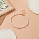 Bracelets de cheville en perles de riz naturel AJEW-AN00534-2