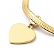Halskette mit Kristall-Strass-Herzanhänger und Fischgrätenketten NJEW-I116-04G-2