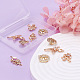 Cheriswelry 12Pcs 6 Style Brass Micro Pave Clear Cubic Zirconia Pendants KK-CW0001-04-5
