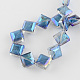 Transparent Electroplate Faceted Glass Beads Strands EGLA-S088-03-2
