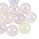 Perlas de acrílico chapadas en arco iris iridiscentes OACR-N010-073A-1