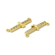 Rack Plating Brass Micro Pave Clear Cubic Zirconia Connector Charms KK-C007-37G-L-3