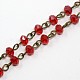 Handmade Glass Faceted Rondelle Beads Chains AJEW-PH00498-05-2
