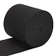Benecreat 8.5 Yard schwarz flach elastisches Band geflochten Stretchband Kordel Gurtband Kleidungsstück Zubehör 90 mm breit für Nähen und Basteln EC-BC0001-24-02-1