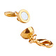 Mixed Color Round Brass Magic Magnetic Clasps with Lobster Claw Clasp Diameter 8-12mm KK-PH0013-06M-4
