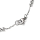 304 colliers chaîne à maillons ronds en perles d'acier inoxydable pour femmes NJEW-D058-02P-3