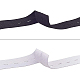 Benecreat 25mm 18 metri / 20 yarde fascia elastica elasticizzata all'occhiello fascia elastica lavorata a maglia e 20 bottoni in resina per gonne pantaloncini pantaloni regolazione della vita (9m bianco OCOR-BC0012-17-25mm-5