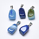 Natural Banded Agate/Striped Agate Pendants G-T122-20H-1