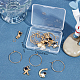 Beebeecraft 1 Box 36Pcs 8 Styles Wine Glass Charm Making Kit Including 18K Gold Plated Open Jump Ring Earring Beading Hoop with Astronaut Charms for Jewelry Making Wedding Birthday Party Favor DIY-BBC0001-19-7