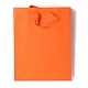 長方形の紙袋  ハンドル付き  ギフトバッグやショッピングバッグ用  レッドオレンジ  32x25x0.6cm CARB-F007-03E-2