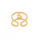Placage ionique (ip) 304 anneau de manchette large serpent en acier inoxydable pour femme RJEW-S405-239G-2