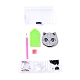 Kits de mini miroir de maquillage de peinture de diamant en forme spéciale de chat de bricolage DIY-P048-08-2