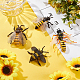Olycraft 4 個 4 スタイル プラスチック昆虫モデル  バグのおもちゃの置物  学習と教育のおもちゃ  ミツバチとハチ  ミックスカラー  65~79x60~84x20~25mm  1個/スタイル AJEW-OC0003-86-5