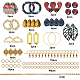 Sunnyclue kit per la creazione di orecchini pendenti in resina fai da te FIND-SC0001-72-2
